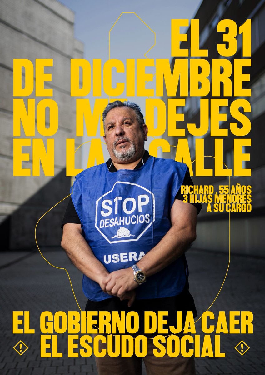 La moratoria antidesahucios del #EscudoSocial protege hoy a unas 60.000 familias vulnerables en España. Su final supondría abrir una nueva crisis habitacional.

Hoy nos concentramos frente al <a href="/Congreso_Es/">Congreso</a> para exigir su prórroga

📢El 31 de diciembre NO ME DEJES EN LA CALLE