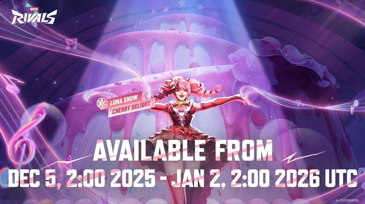 New Cherry Delight Luna Snow skin dropping December 5th for a