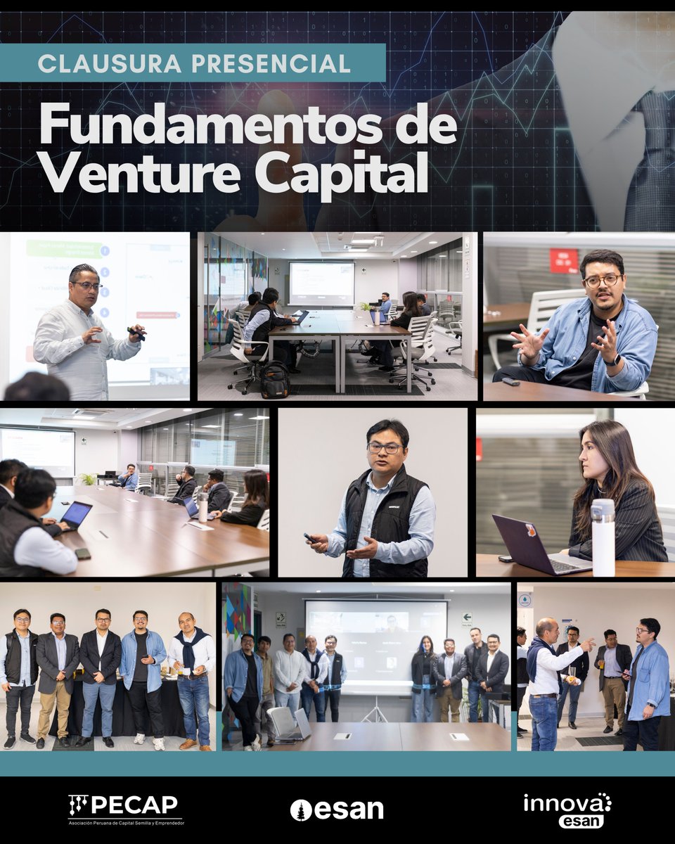 🎉¡Cerramos con éxito la 5ta edición del Seminario Fundamentos de Venture Capital!
El jueves 27 de noviembre realizamos la clausura presencial y celebramos una edición que siguió fortaleciendo capacidades y conexiones en el ecosistema VC. ¡Gracias a todos los que se sumaron!