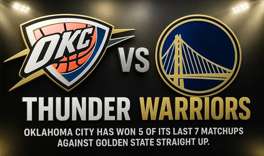 Inspin's tweet photo. NBA Betting Consensus
Oklahoma City has won 5 of its last 7 matchups against Golden State straight up.

https://t.co/3FRR0q2MwJ

#NBA #BackToTheGrind #GoSpursGo #topconsensus #NBAbetting #bettingconsensus #bettingtips #sportshandicapper https://t.co/qsy5G3fmV3