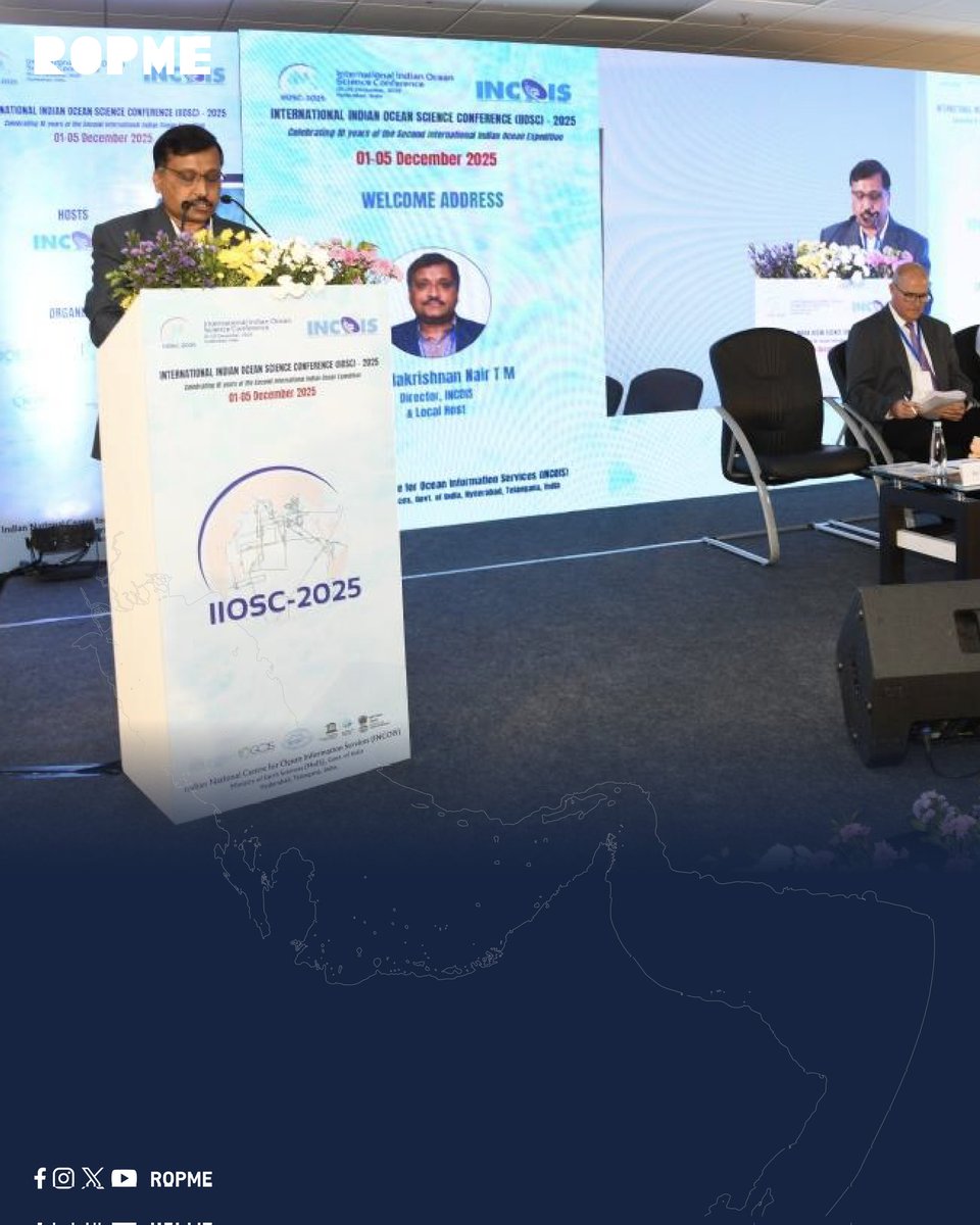 ROPME's tweet image. ROPME participates in the International Indian Ocean Science Conference 

After ten consecutive years of research &amp;amp; surveys of the Indian Ocean, the Int. Indian Ocean Science and Research Conference began yesterday at the headquarters of the National Center for Ocean Information…