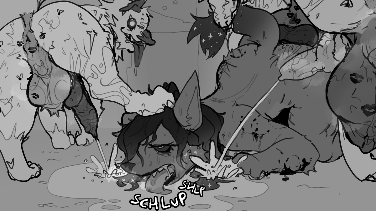 [comm] luna gets caught by some grusbukes... this one might be a bit too extreme to post on here though so the rest is on r34 and my disgord 😝