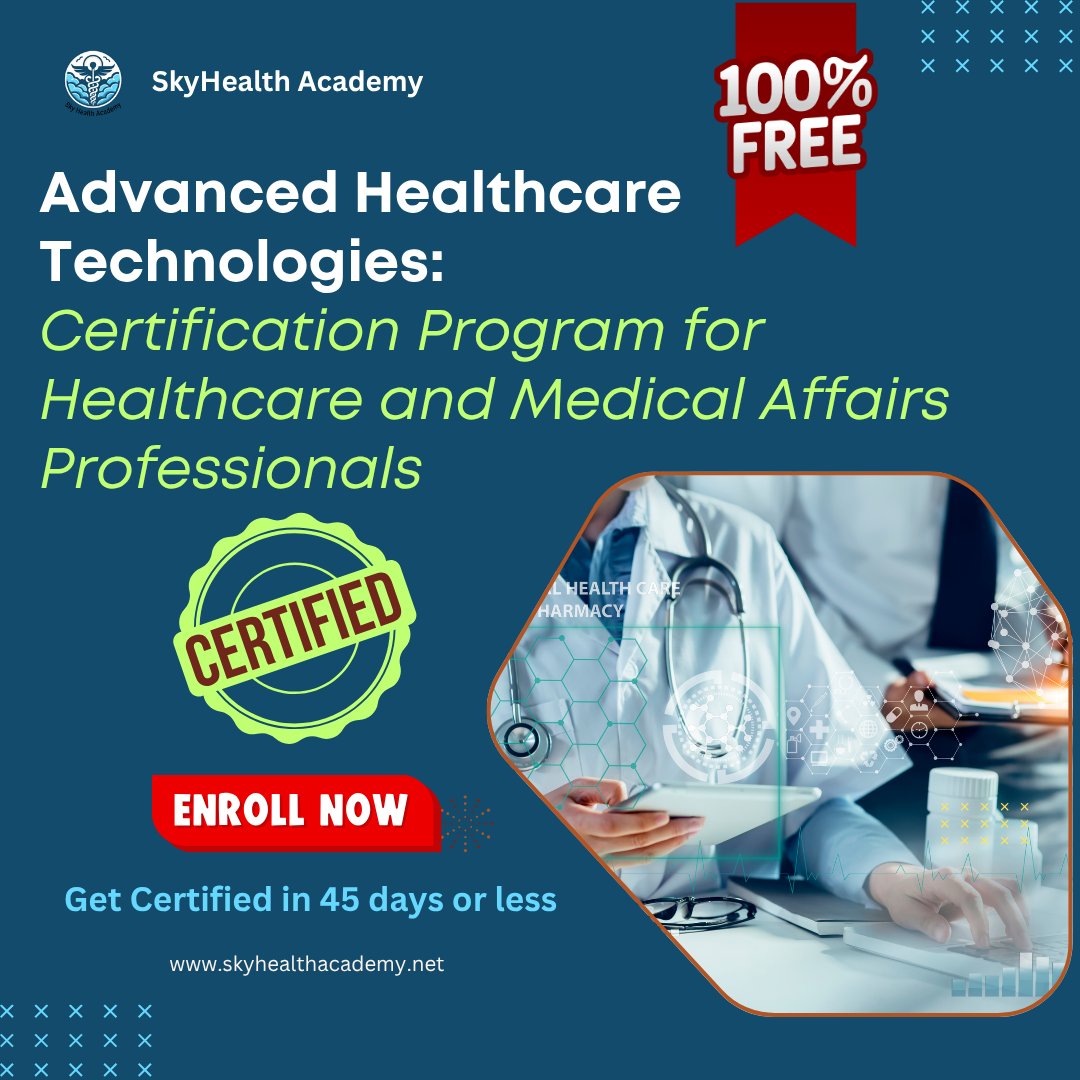 HealthSkyAcad's tweet image. Learn how AI is transforming medicine with this full certification program: “AI in Healthcare – Advanced Technology in Healthcare.”
More details and enrollment ➡️ shorturl.at/igZcA

#HealthcareTech #AdvancedTechnology #Healthcare #AIinHealthcare #MedicalAffairs…