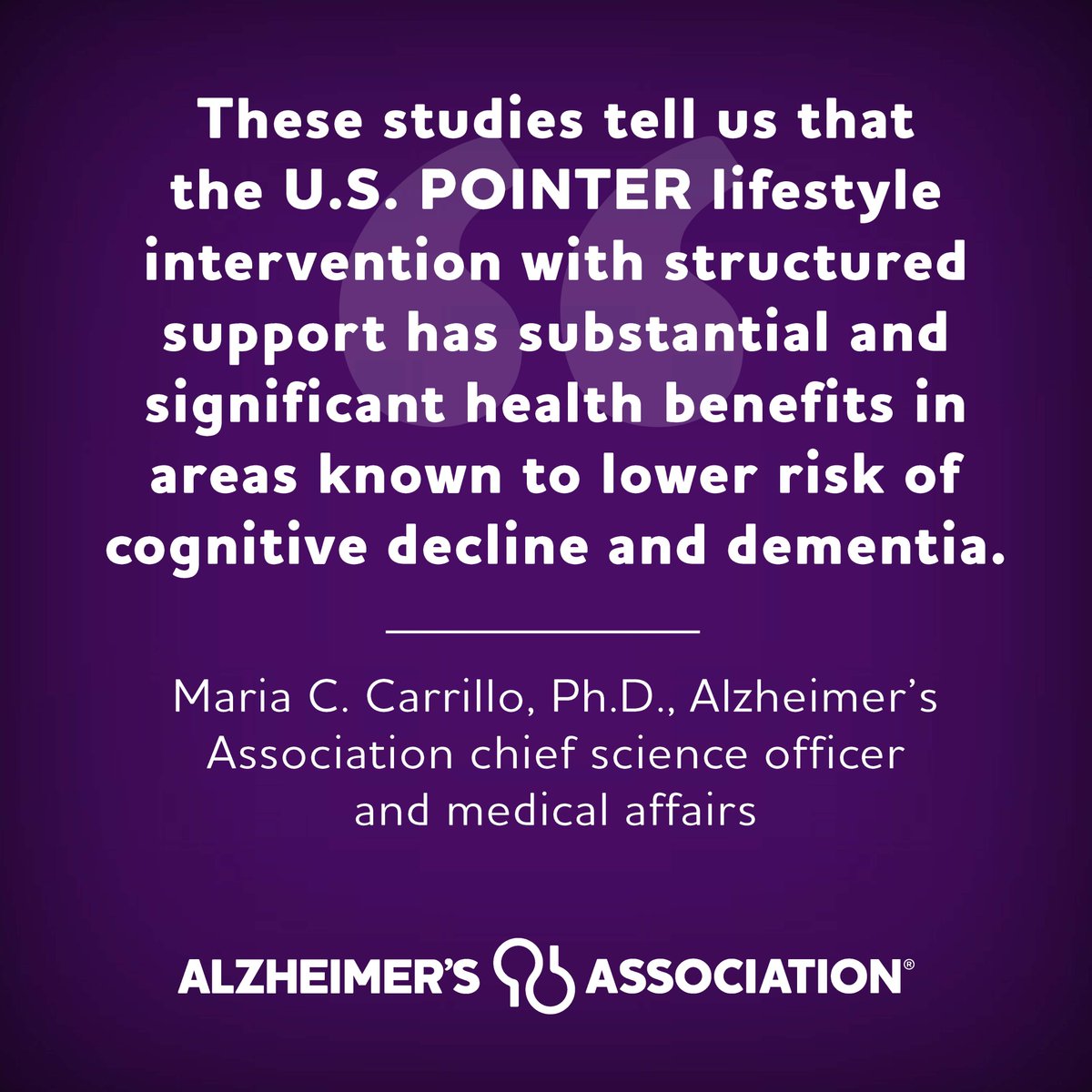 alzassociation's tweet image. U.S. POINTER Update: Three @NIHAging-funded ancillary studies report structured healthy lifestyle program previously shown to improve cognition may also improve sleep apnea, blood pressure regulation and cognitive resilience. Read the full release&amp;gt; bit.ly/3MiCTBy
#CTAD25…