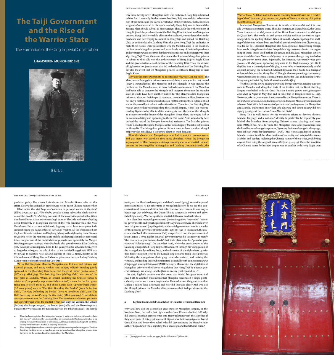 Дайчин улс/гүрэн, нэр ус, улстөрийн байгуулал, мандлын учир, Монголын учир холбогдол зэргийг 214€ буюу 900 мянган төгрөгөөр  мэдэж болох. 

Брилл 40%-ийн баярын хямдрал зарлаж. 86€ хэмнэж, 128€ буюу 530 мянган төгрөг+тээврийн зардал! 
brill.com/display/title/…