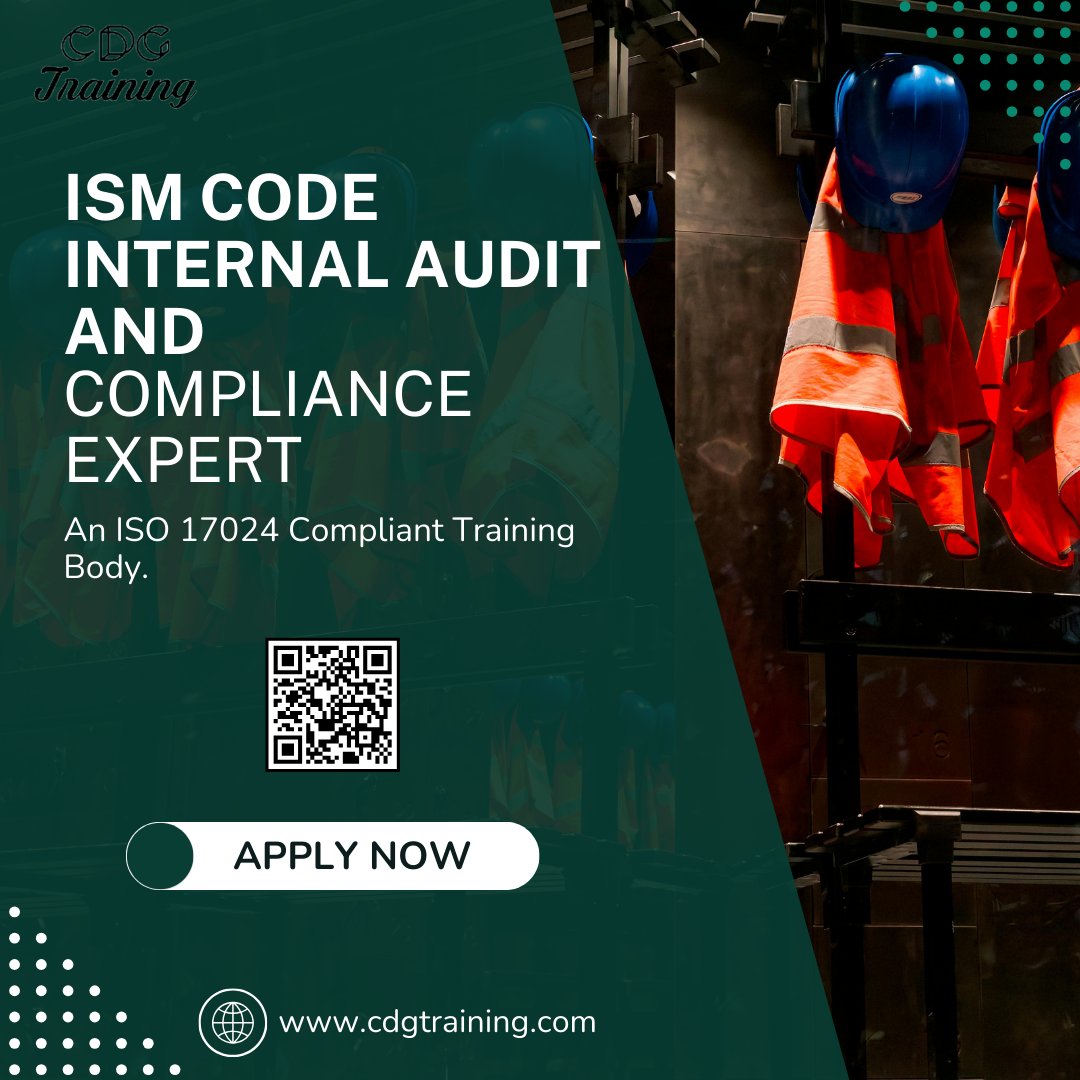 cdgtrainings's tweet image. Boost maritime compliance with CDG’s **ISM Code Internal Audit &amp;amp; Compliance Expert** course! 🚢✔️
Accredited, self-paced &amp;amp; globally recognised.

👉cdgtraining.com/courses/ISM-In…

#ISMCode #MaritimeCompliance #cdgtraining #onlinecourses #certification #InternalAudit