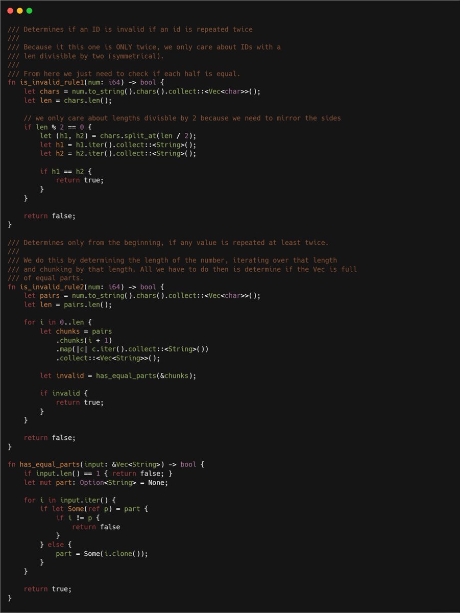 mynamebedan's tweet image. advent of code day 2 solution with god awful time complexity
