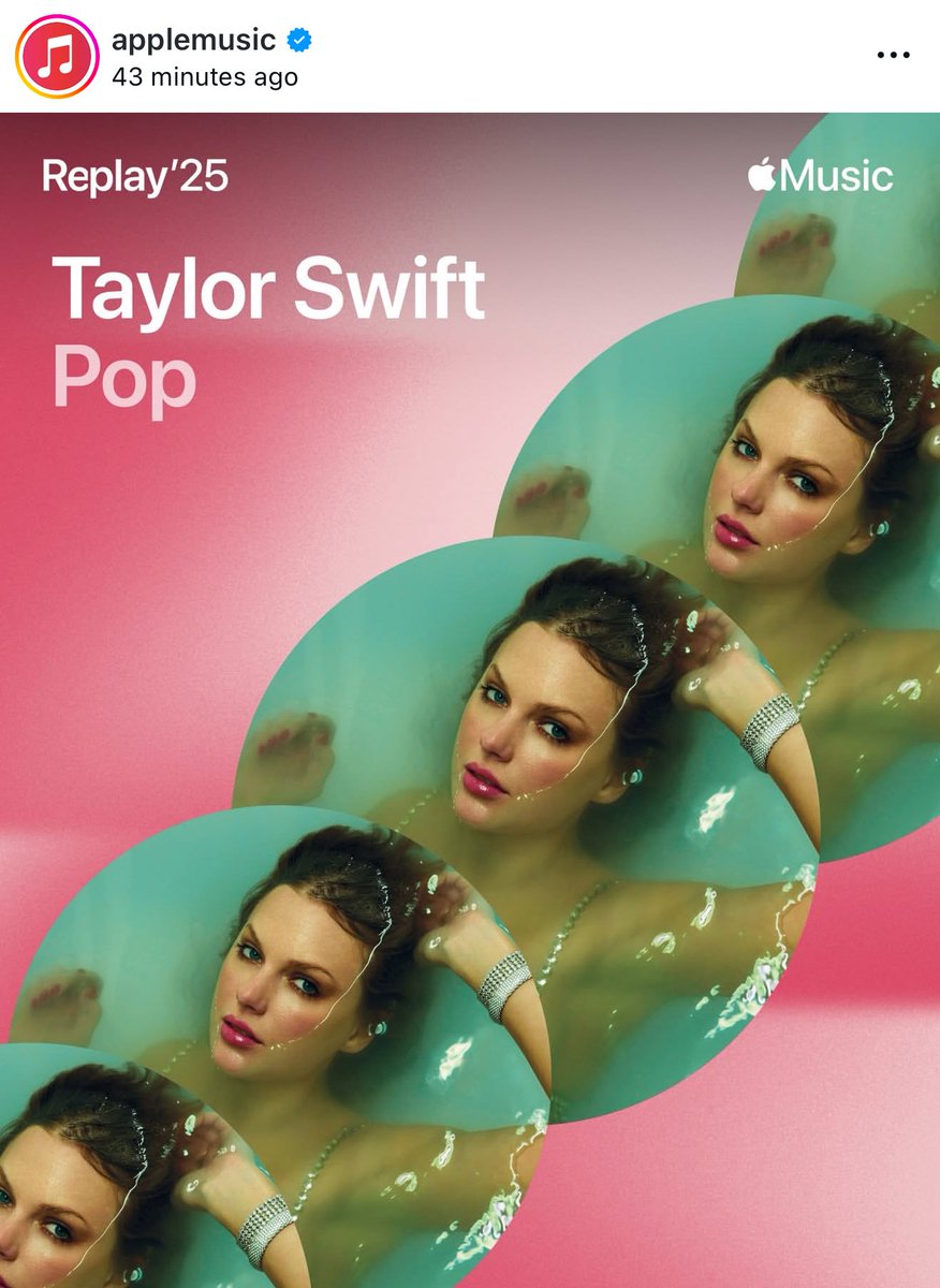 TheLifeofZANA's tweet image. Taylor Swift was the Most Streamed Pop Artist of the Year on Apple Music 2025