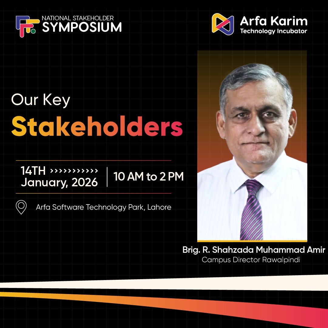 ArfaKarim_Tech's tweet image. Brig. R. Shahzada Muhammad Amir, Campus Director Rawalpindi, inspires growth, innovation &amp;amp; opportunity for young talent. 
Partner Now: forms.gle/Zs1LcLNkLd6skY…
Investor Registration 2026: forms.gle/fUx1BK2S2q7AUW…
#AKTI #ArfaKarim #CampusDirectors #NationalStakeholderSymposium