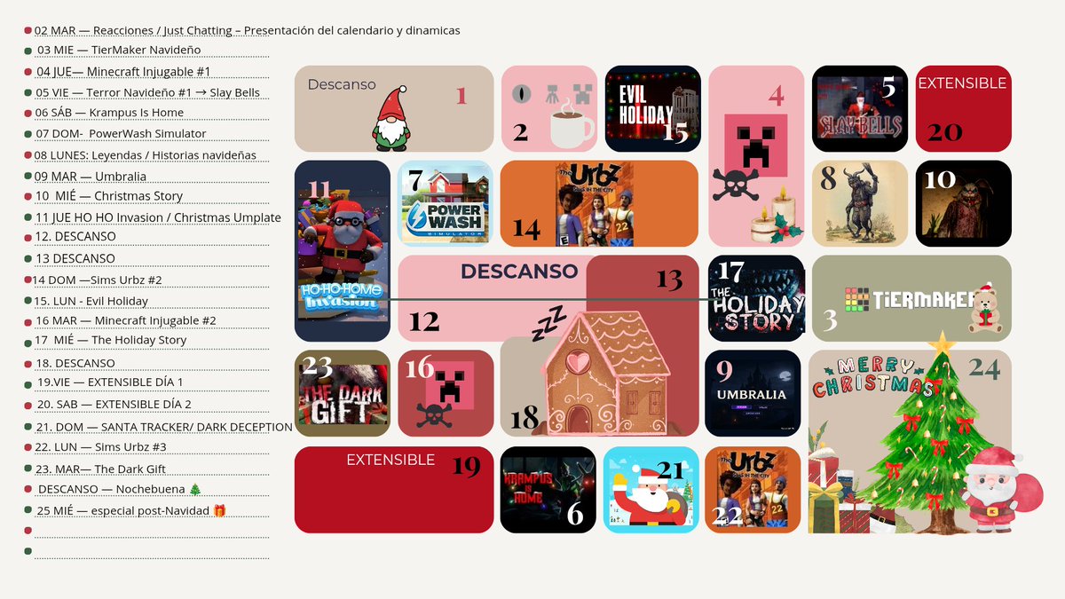 Me encanta la navidad y este diciembre vamos a pasarla en grande.

JUEGOS NAVIDEÑOS, TERROR Y SORPRESAS PARA EL CHAT.🎄🎅

NOS VEMOS HOY A LAS 7:00 PM
m.twitch.tv/naominnavarro/…

#twitch #chritsmas