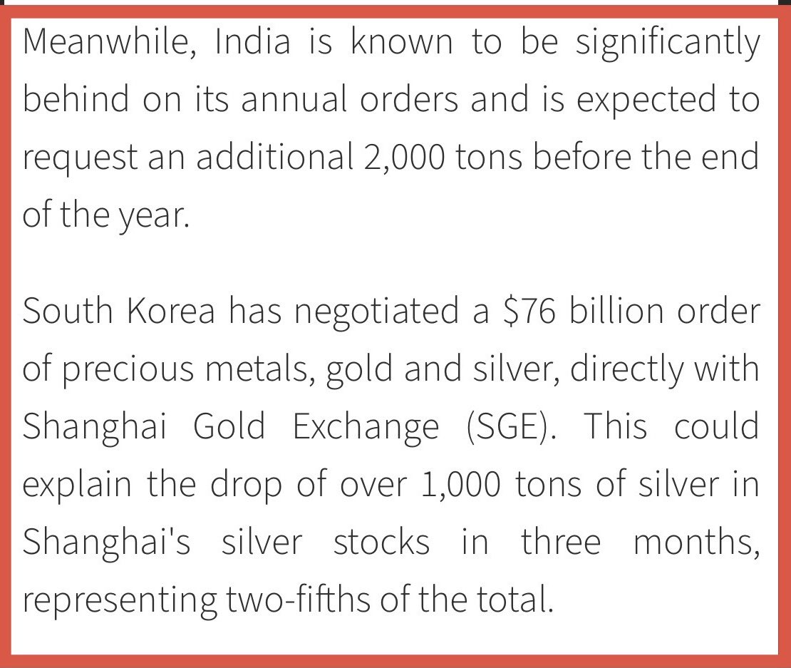 KingKong9888's tweet image. The Cat is out of the bag boyz…

#Gold #Silver

All I can say is that more major central banks are buying physical #Silver… 

Which country is doing tokenized #Silver hint*. 

Via Goldbroker.com