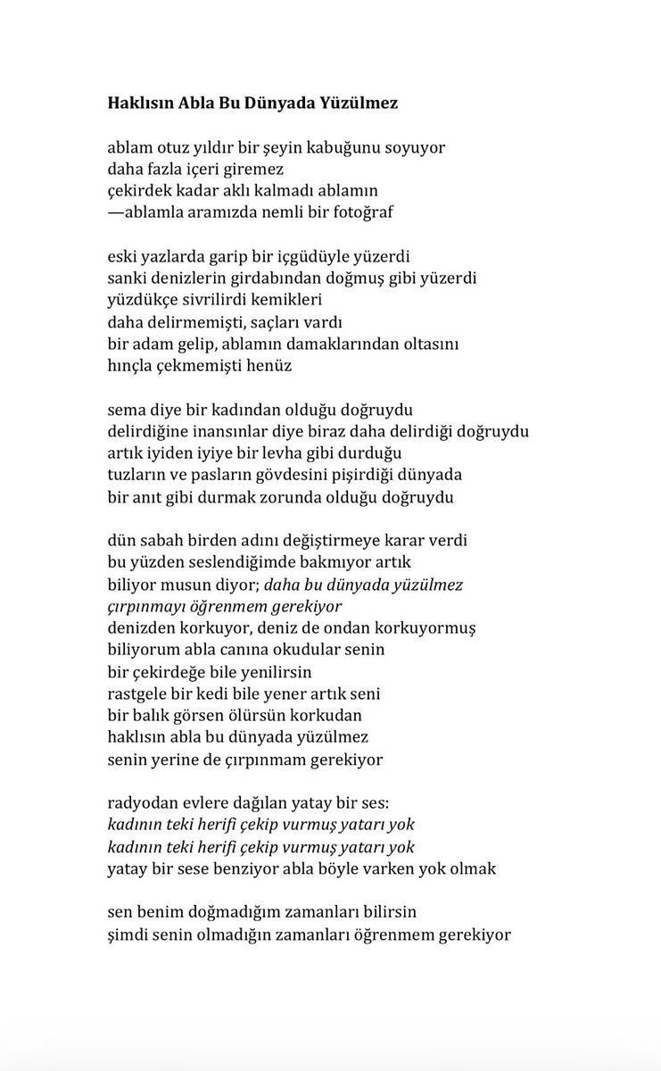 -Yeni

Haklısın Abla Bu Dünyada Yüzülmez*