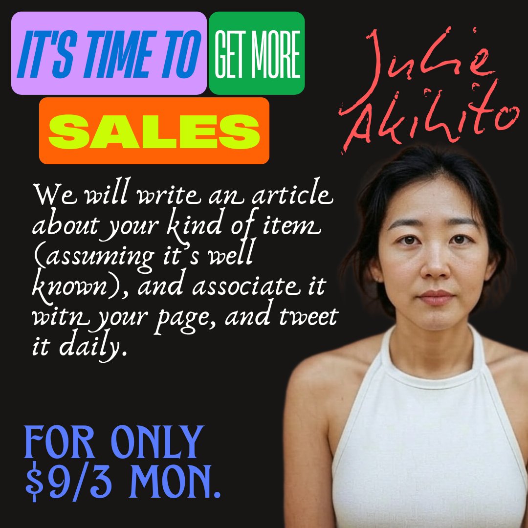 Sales over Clutter w/Julie Akihito tweet media