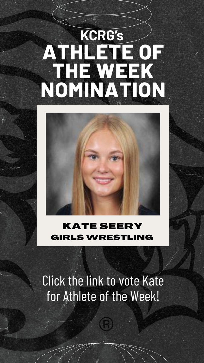 Linn-Mar's Kate Seery has been nominated for KCRG's Athlete of the Week. Be sure to visit kcrg.com and vote for Kate! #WeAreLinnMar