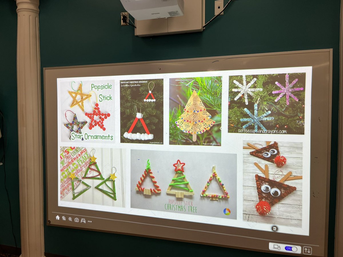 mmelegendree's tweet image. Making ornaments in grade 4 immersion  using materials from the maker space in the Learning Commons