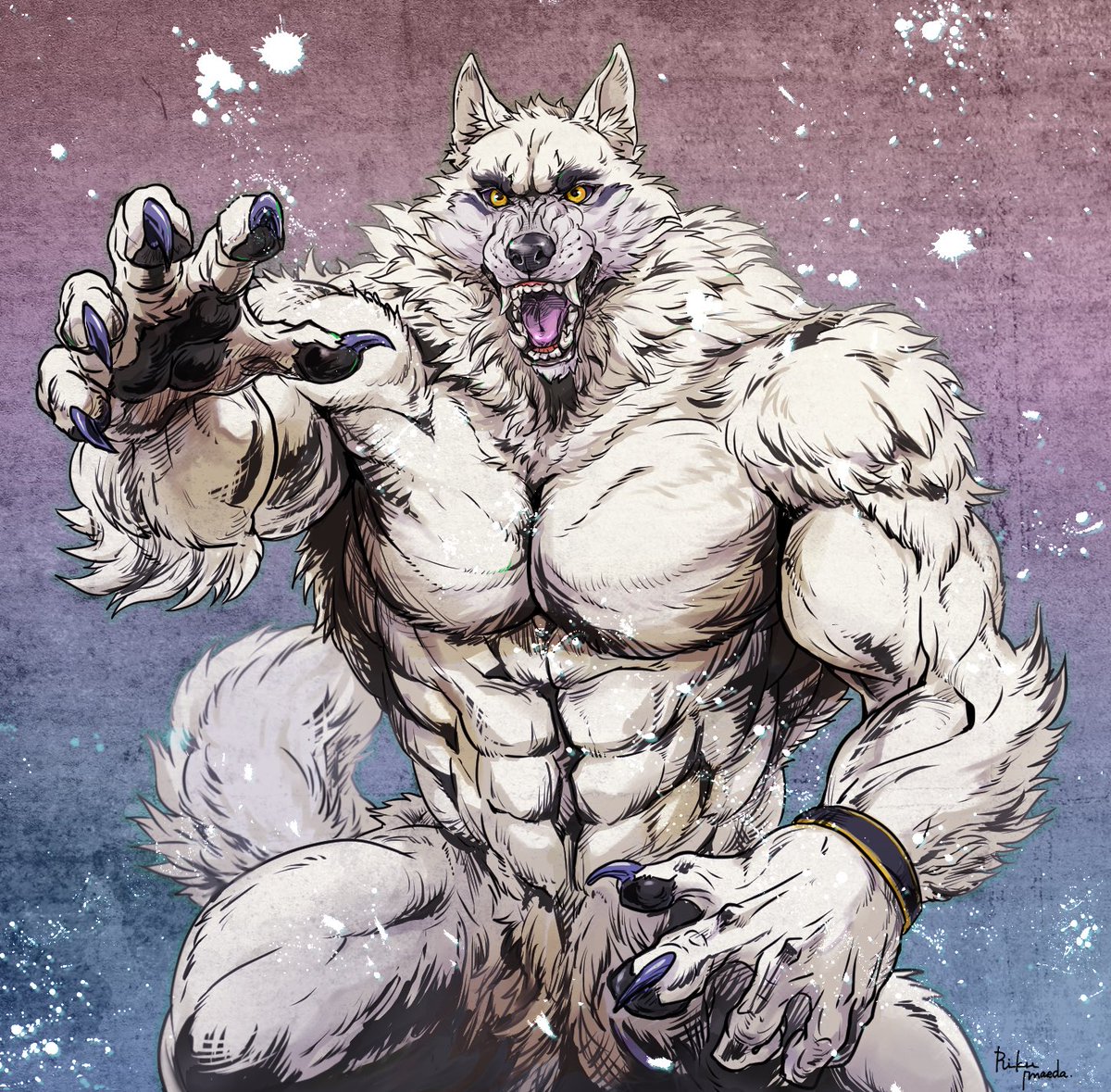 1年以上前になるのですが、前田陸(<a href="/R_MAEDA_TERRA/">前田陸(Riku Maeda)</a>)さんに描いていただいたものです。こんなに強そうに描いてもらえるのは感激です！ありがとうございました🐺

Art by <a href="/R_MAEDA_TERRA/">前田陸(Riku Maeda)</a>, you can see more werewolves on their account!
#WerewolfWednesday