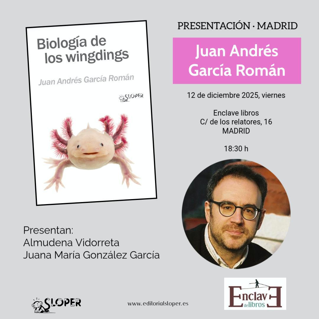 12 de diciembre
<a href="/AlmudenaVido/">Almudena Vidorreta</a> <a href="/editorialSloper/">editorial Sloper</a> <a href="/enclavedelibros/">Pino Maio</a>