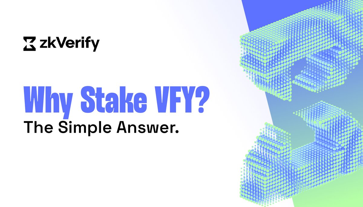 ZKVProtocol's tweet image. $VFY is live, and the big question keeps coming up:

Should you stake your $VFY?

If staking sounds complicated, it is actually much simpler than people think.

Here is the quick breakdown of why so many holders are choosing to stake.

A 🧵...
