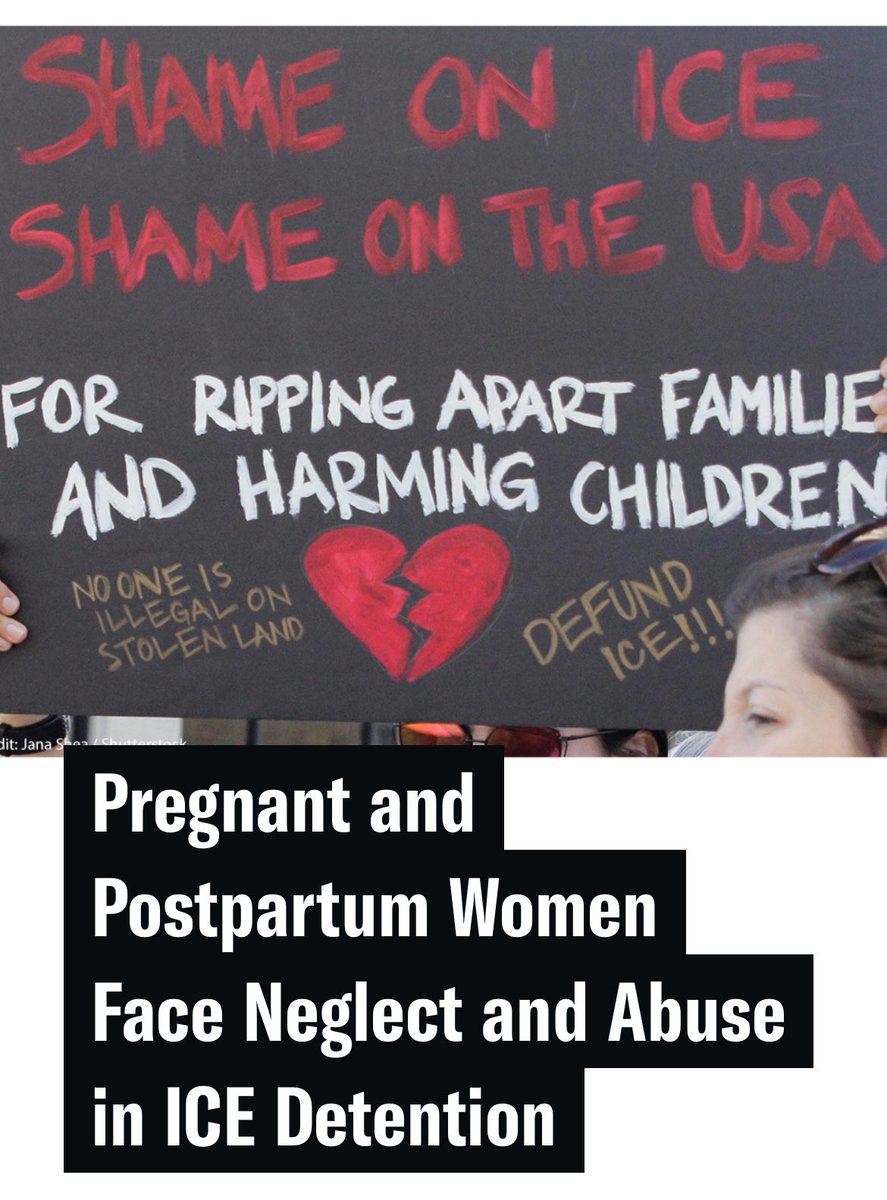 TheJFreakinC's tweet image. Conservatives spent years screaming that they “care about the lives of unborn babies.” But when pregnant women are locked in ICE detention? Suddenly that compassion evaporates.

The ACLU released a devastating report detailing how pregnant and postpartum women in ICE custody are…