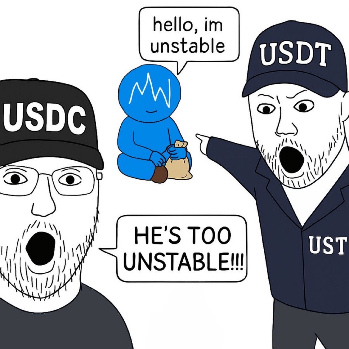 밈으로의 귀환을 묘사한 만화 캐릭터 일러스트