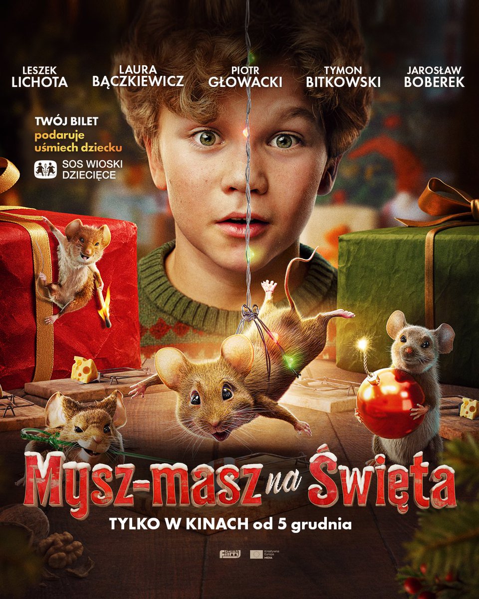 Chcesz wygrać jedno z 5-ciu podwójnych zaproszeń do kina na film MYSZ-MASZ NA ŚWIĘTA jeszcze przed Mikołajkami?
Zapraszamy do naszego konkursu!
Niech wygra najwyMYSZlniejsza osoba! 😁

tinyurl.com/konkursmm2025