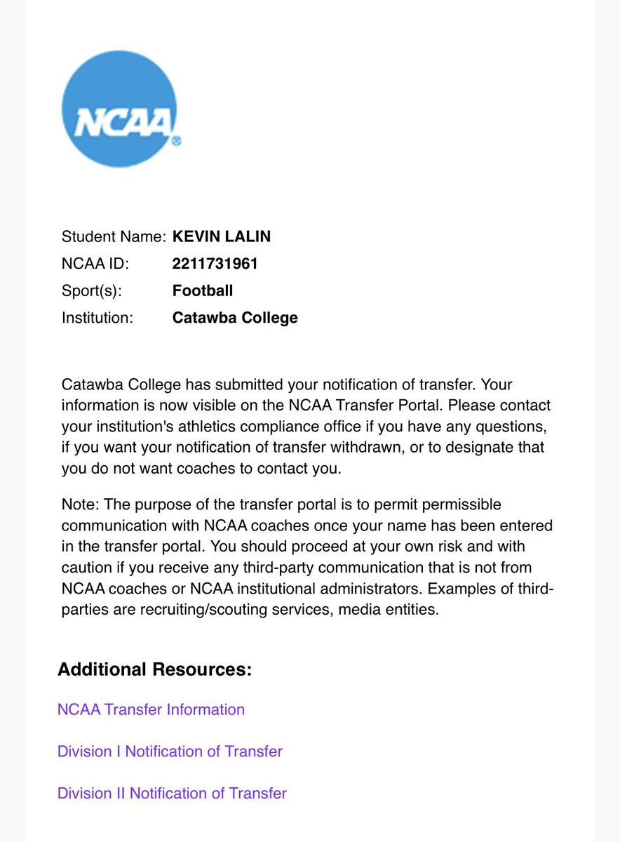 5’10| 190lb| RB
2x All conference
All-American honorable mention

Career Stats
-2727 all purpose yds
-2258 Rushing yds
-469 recieving yds
-15tds

2025 Stats 
-110 carries
-825 yds
 -7.5ypc 
-132 receiving 
 -4tds

hudl.com/v/2TEaE0