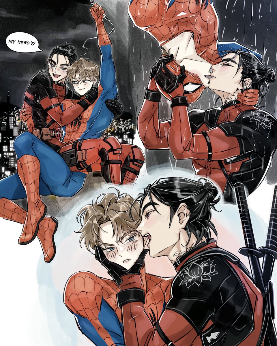 #nikobranweek | day 3: In another Universe  
Nikobran as spiderpool

Art by <a href="/chimoart/">Chimo</a>