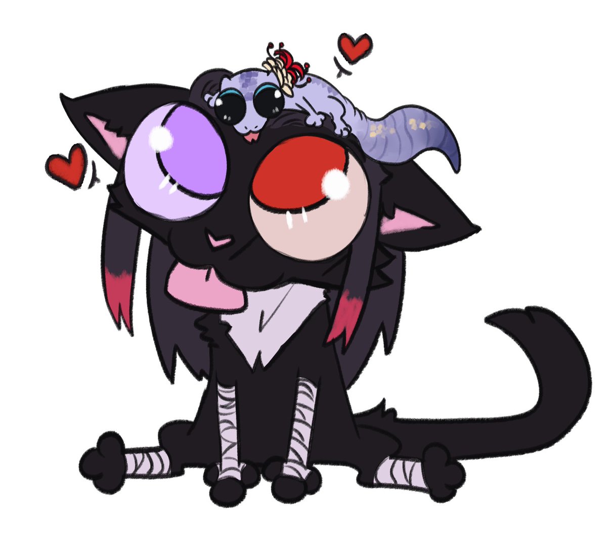 🐈‍⬛🦎❤️💜
#yone #oc #dragonsvow #yuma #doodle #Ocxcanon