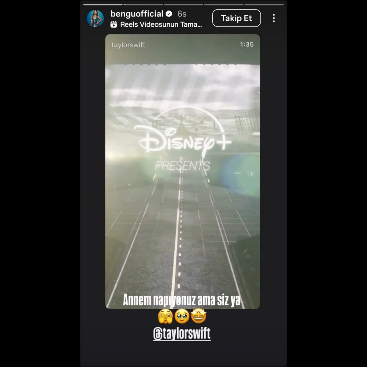 taylorsnewstr's tweet image. Bengü, Taylor Swift&apos;in son göndersini hiksyesinde paylaştı:

&quot;Annem napıyonuz ama siz ya 🫣🥺🤩&quot;