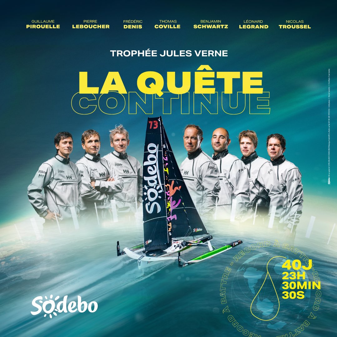 𝐓𝐑𝐎𝐏𝐇𝐄́𝐄 𝐉𝐔𝐋𝐄𝐒 𝐕𝐄𝐑𝐍𝐄 : 𝐋𝐀 𝐐𝐔𝐄̂𝐓𝐄 𝐂𝐎𝐍𝐓𝐈𝐍𝐔𝐄 🌍

1 an après sa dernière tentative, le Team Sodebo repart cet hiver défier l’un des records les plus convoités de la course au large : le Trophée Jules Verne.

👉 Lire la news : urlr.me/KR4abr