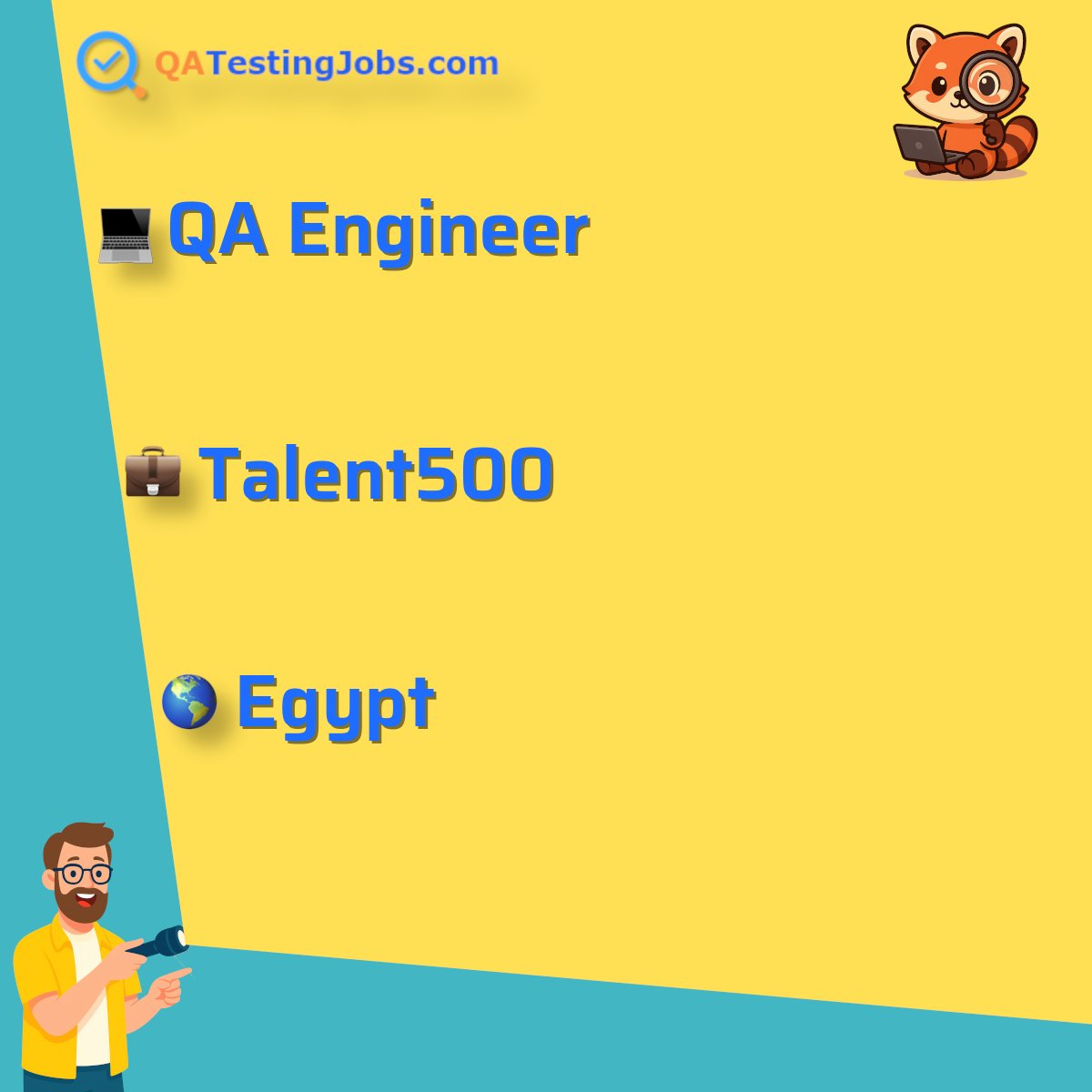 QATestingJobs's tweet image. Title: QA Engineer
Company: Talent500
Country: Egypt
City: Cairo
Employment Type: full-time
Location: remote
Remote/Onsite: remote
Visa Support: 
Link: qatestingjobs.com/jobs/74600-qa-…
#analyticalskills #attentiontodetail #automationscripts #automationtesting #collaboration…