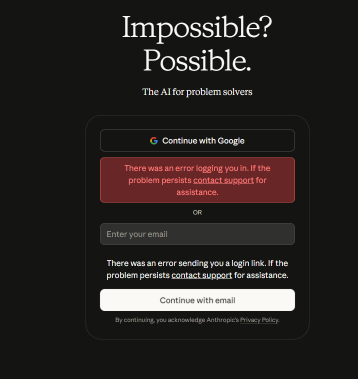 fedgee_'s tweet photo. @intercom @Fin_ai when I just bought a claude max subscription and wanted to work in it, but you were kicked out of your account and you can't log in. https://t.co/LMDiUDV35a