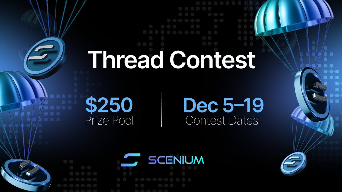 sceniumapp's tweet image. We are kicking off December with a massive Thread Contest!

💸 Prize Pool: $250 USD
🏆 Winners: Top 15 creators get paid.

We want to see your best breakdowns of the Scenium product, the ecosystem, and what makes us tick.

Let&apos;s break down the rewards 👇