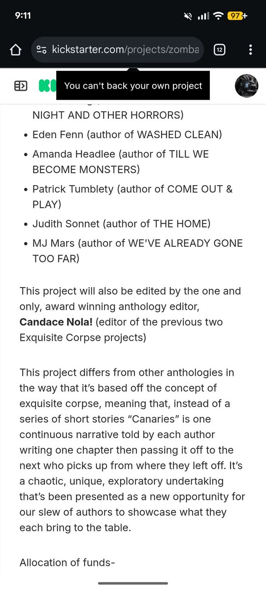 CultNobody's tweet image. The Kickstarter for Canaries is live! Check it out! 

13 authors, 13 chapters, one story!

kck.st/48hxSjW