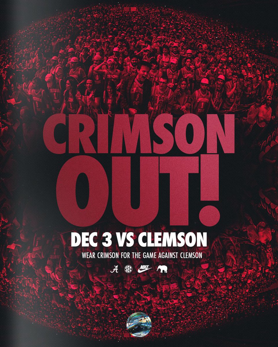 AlabamaMBB's tweet image. Tomorrow… 𝙬𝙚𝙖𝙧 𝙘𝙧𝙞𝙢𝙨𝙤𝙣