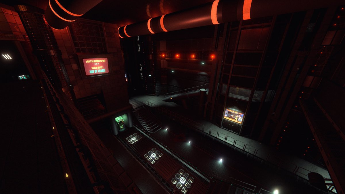 You mainly see quite similar locations in our posts, because we are careful not to spoil too much of the game. 
But it's good to know that Aurora 5 is a vast space station with a lots of quite different atmospheres.
#immersivesim #retrospace #indiegame #horror #scifi