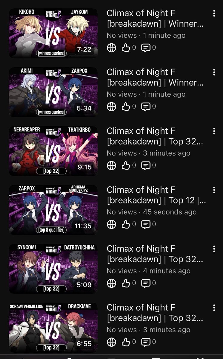 Excuse the tardiness but I may as well clear up my pc space!!

CoN F Top 32 sets have been uploaded to Obscure Zone! Relive the night now!!

youtube.com/@obscurezonelu…

#MBTL #CoNF