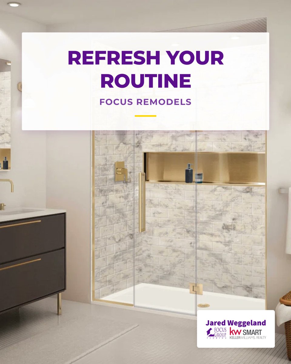 NewHomesJared's tweet image. Ready for a lifestyle upgrade? Imagine the bathroom of your dreams: spa vibes, clean lines, total comfort! The Focus Remodels team transforms your vision into WOW reality. What’s your must-have feature? Share below! 🛁✨ #Lakeland #Remodel