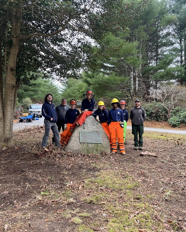 CapeCodGov's tweet image. AmeriCorps Cape Cod — a program administered by Barnstable County — recently completed a brush-clearing project at Shawme-Crowell State Park to improve road visibility and visitor safety. The crew also uncovered the park’s hidden dedication marker during the work.
#capecod
