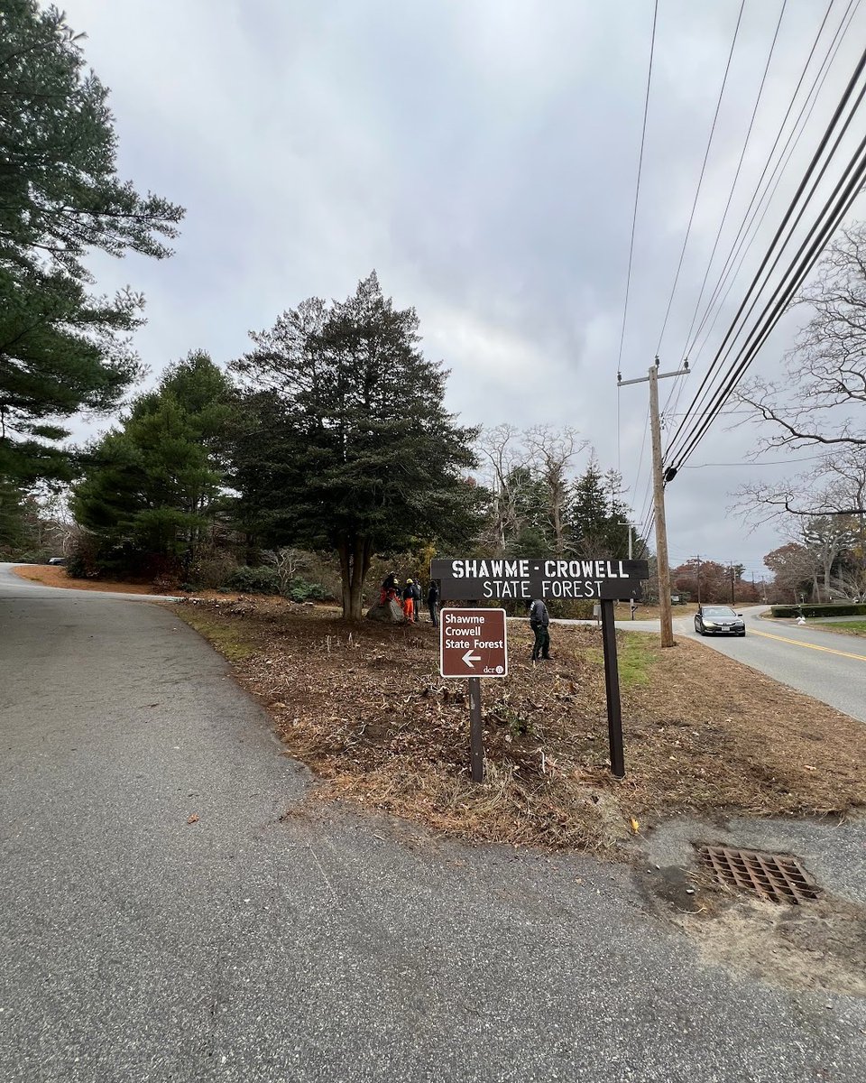 CapeCodGov's tweet image. AmeriCorps Cape Cod — a program administered by Barnstable County — recently completed a brush-clearing project at Shawme-Crowell State Park to improve road visibility and visitor safety. The crew also uncovered the park’s hidden dedication marker during the work.
#capecod