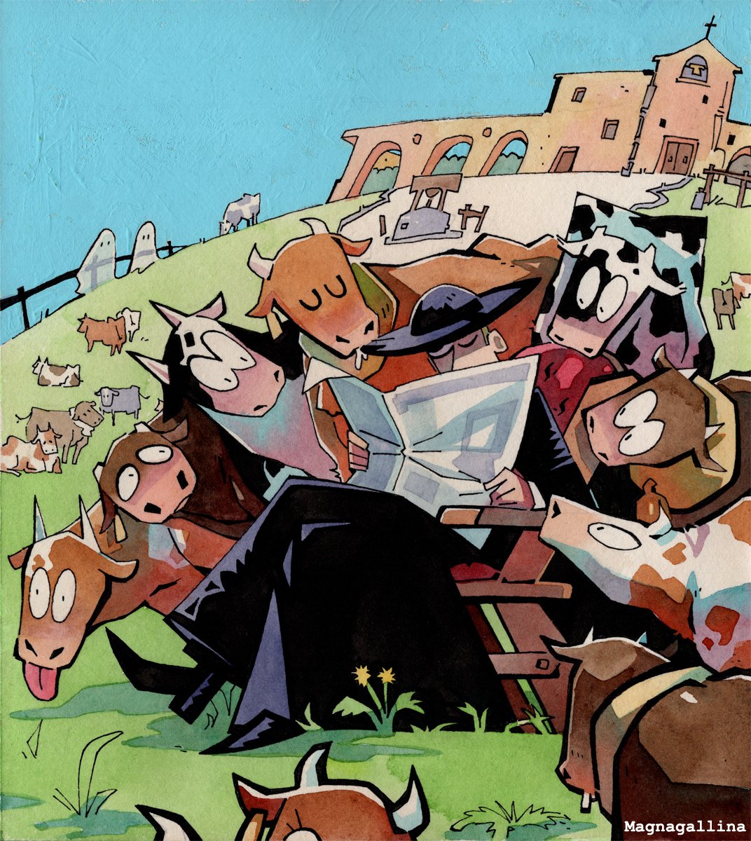 MagnaGallina's tweet image. Curious cows