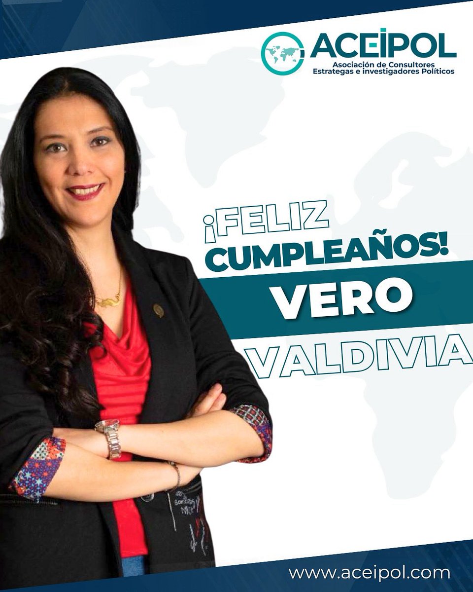 🎂🌟 ¡Hoy celebramos a nuestra socia <a href="/VeroVAcarpediem/">Veronica Valdivia</a>!

En ACEIPOL nos unimos para reconocer no solo tu cumpleaños, sino también tu energía y compromiso con la Comunicación Política.

Te extendemos un fuerte abrazo y te deseamos un feliz cumpleaños 🫂🎈

#CumpleañosAceipol