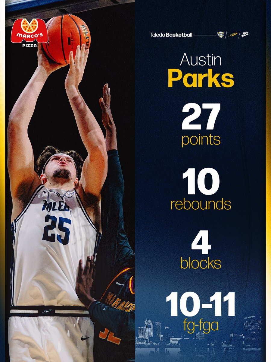 Toledo_MBB's tweet image. A Dominant Night to Remember!

🚀 Career highs in points, rebounds &amp;amp; blocks!

#TeamToledo | @MarcosPizza
