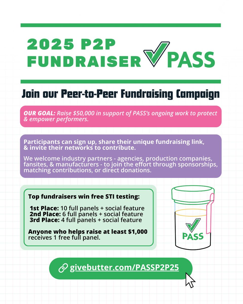 PASScertified's tweet image. Join our campaign! 💚

Share it with your audience for a chance to earn free testing!

givebutter.com/PASSP2P25