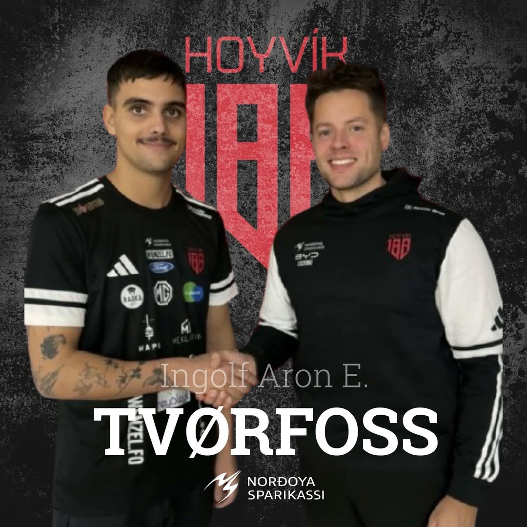 ✍️✅ Le FC Hoyvík officialise deux nouvelles arrivées !

Fríði á Borg (22 ans) et Ingolf Aron Erlandsson Tvørfoss (23 ans) s’engagent avec le club !

📸 FC Hoyvík