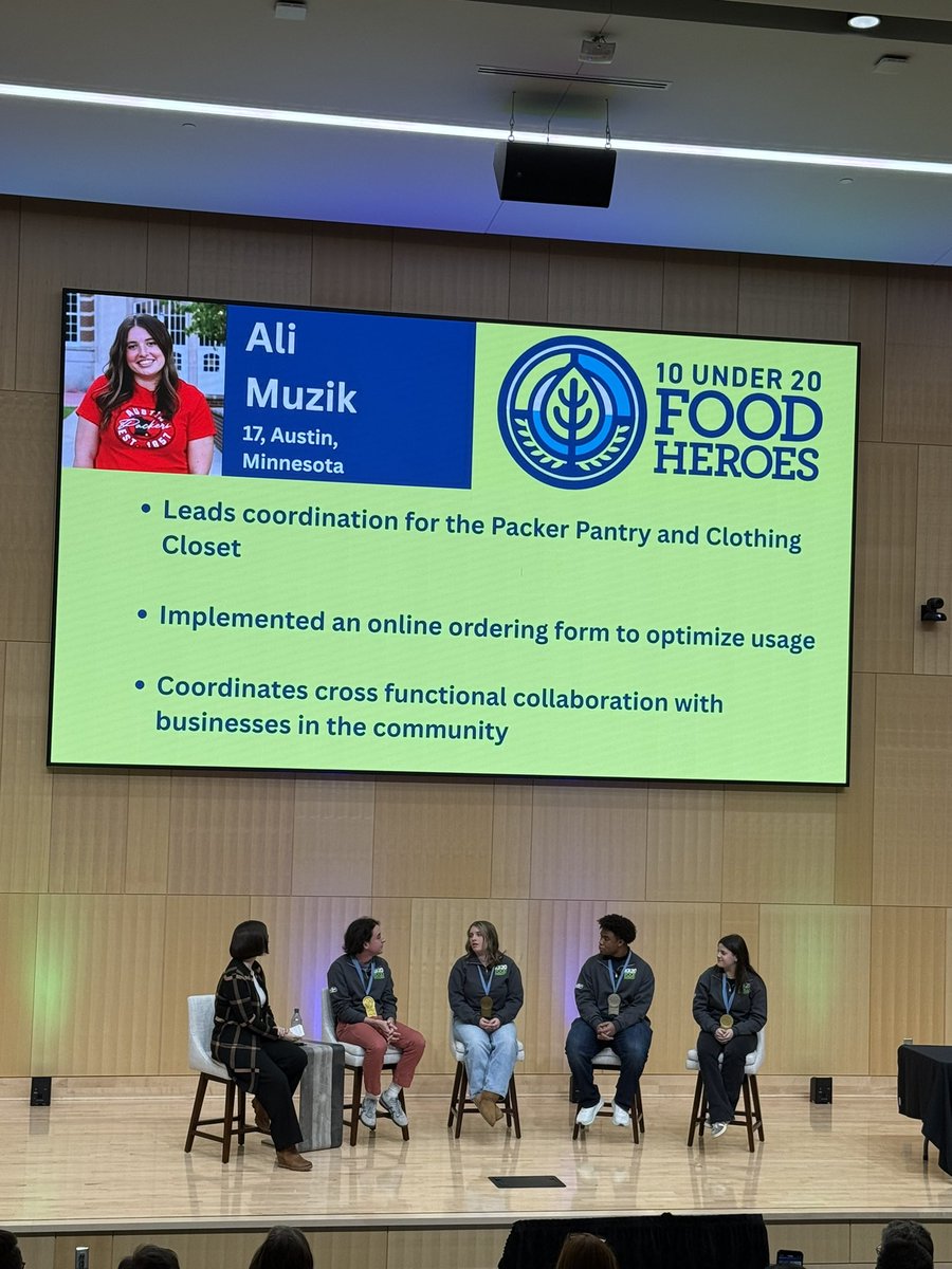 CONGRATULATIONS to Austin’s own Ali Muzik and all of the Hormel “10 Under 20” Food Heroes from across the United States!

Outstanding young leadership making the world a better place.