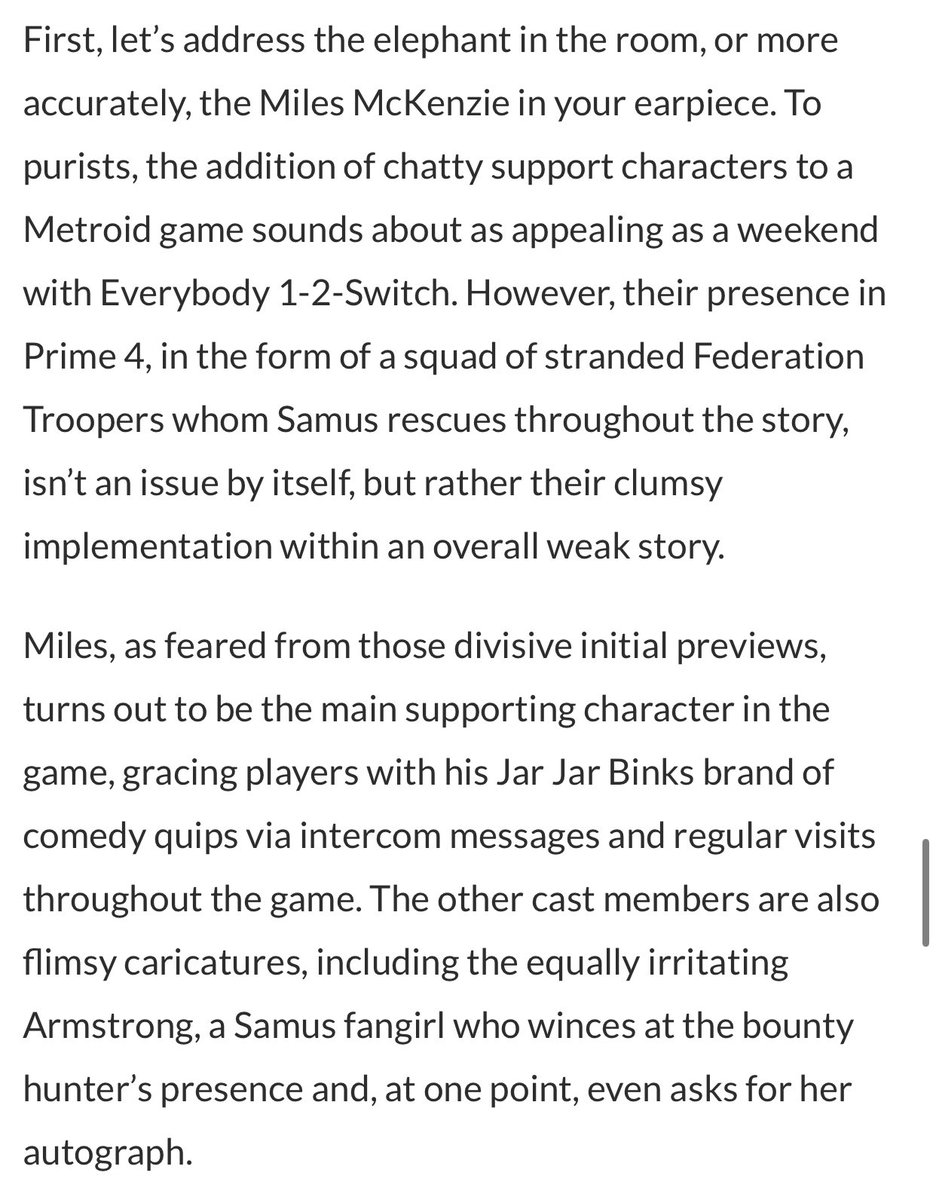 LumpyTheCook's tweet image. There’s multiple secondary characters in Metroid Prime 4 yapping at you the whole game. It wasn’t “just a tutorial thing” after all. It’s actually over.