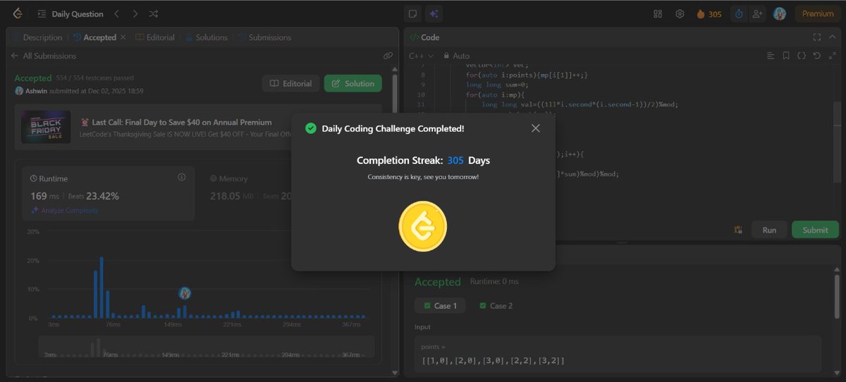 mystic_decoder's tweet image. Day 156                           

- Leetcode potd (needed hints)
- Some projects brushup and js revision     
- Interview Round    

Do connect and join the grind! 🔥 

#nDaysOfCode #MERNStack #DSA #BuildInPublic #CodingJourney