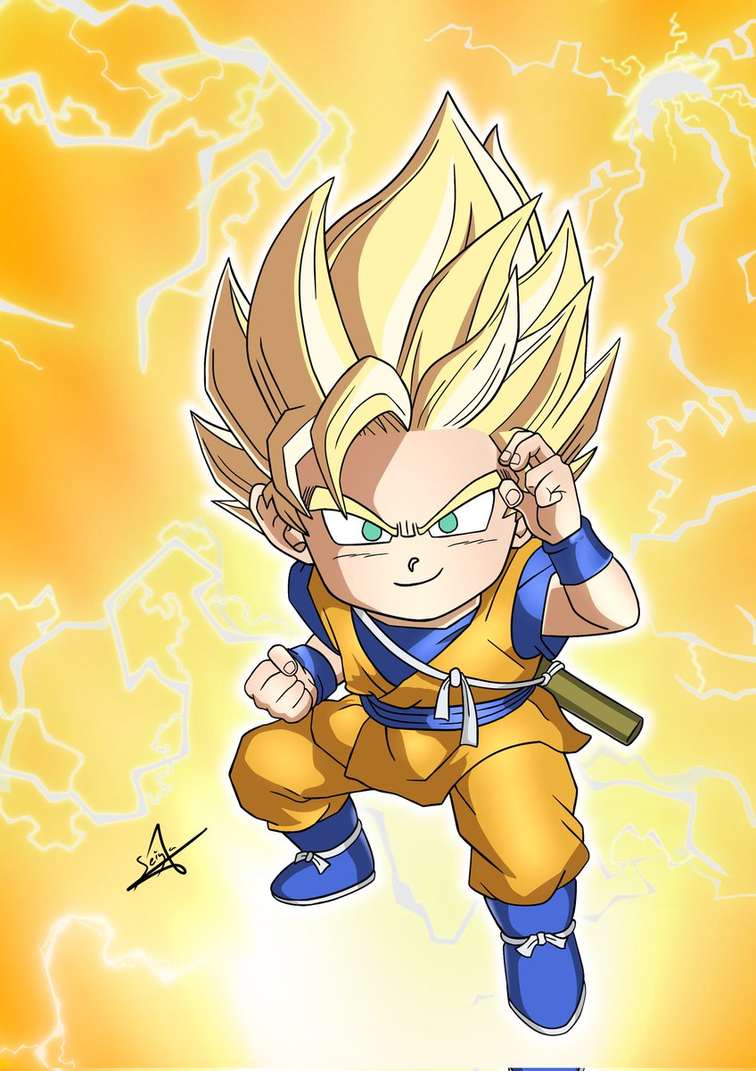 _SeiyaSagitario's tweet photo. Después de dibujar a Son Goku (mini) de Dragon Ball Daima en estado base y en Super Saiyan 1, viene una de mis transformaciones favoritas, el Super Saiyan 2. Y aunque muchos no estén de acuerdo con esto, a Son Goku le sienta está transformación mucho mejor que a Gohan. 😝 https://t.co/yqmA2gVHOt