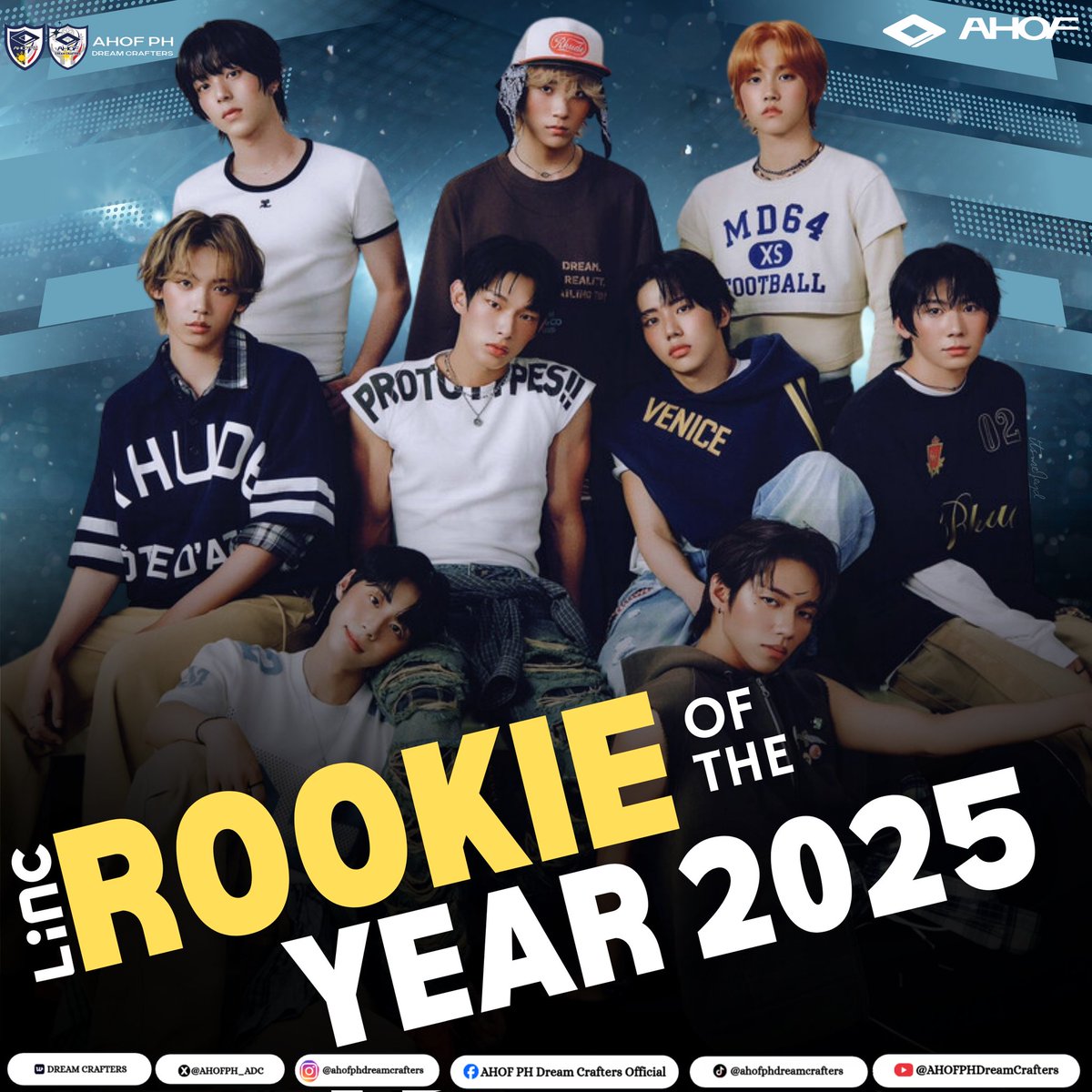 CONGRATULATIONS, <a href="/AHOF_official/">AHOF</a> &amp; FOHAs! 

Another trophy unlocked before 2025 ends! 🏆
AHOF has officially won LINC ROOKIE OF THE YEAR with an overwhelming 85.5% of the total votes! 

Walang katapusang grind talaga ito mga ka-FOHAs! Every vote, every click, every push… lahat
